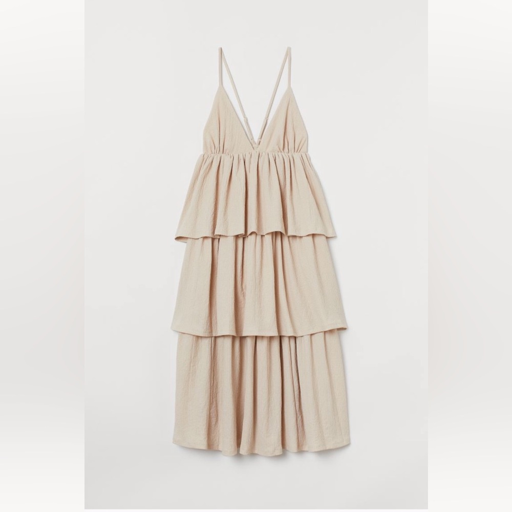 NWT H&M Tiered V-Neck Dress